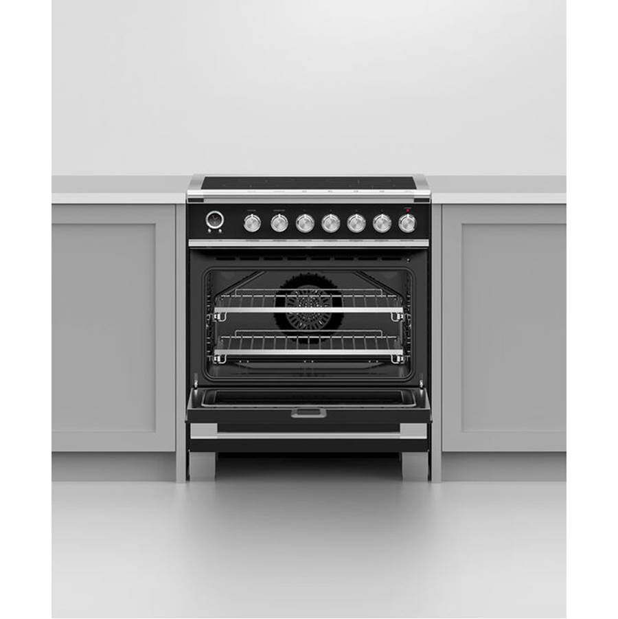 30'' Range, 4 Zones, Self-cleaning, Black