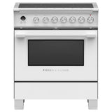 Fisher & Paykel - 30'' Range, 4 Zones, Self-cleaning, White - White