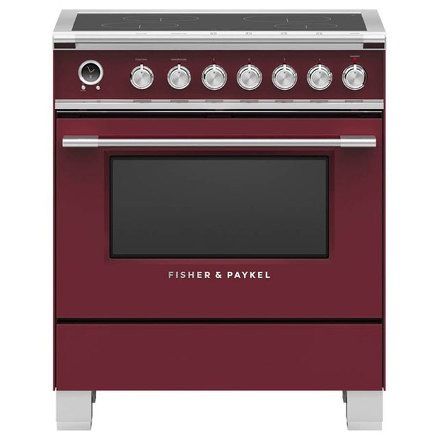 Fisher & Paykel - 30'' Range, 4 Zones, Self-cleaning, Red - Red
