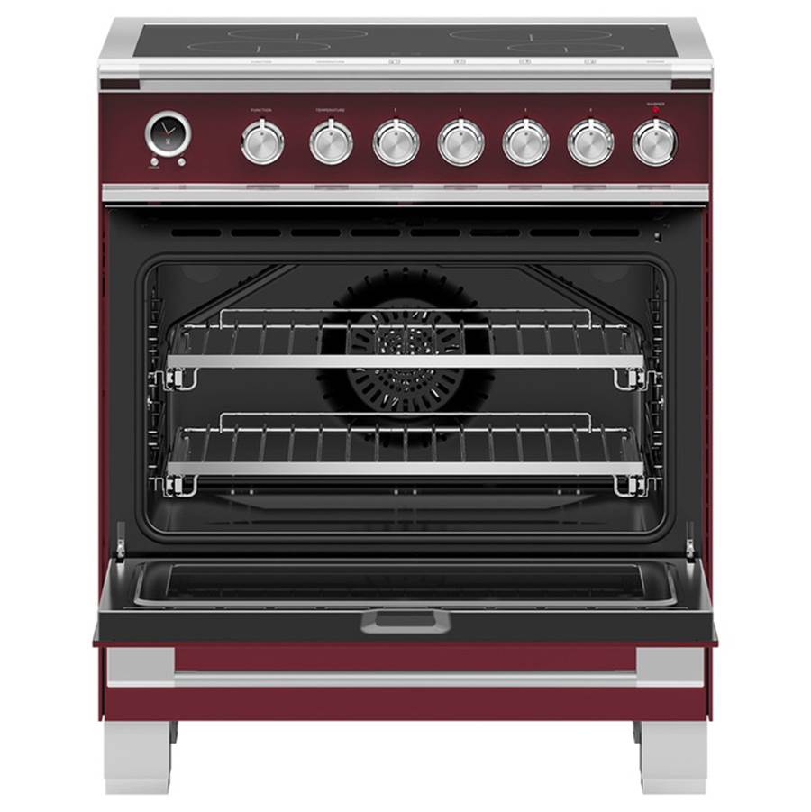 30'' Range, 4 Zones, Self-cleaning, Red