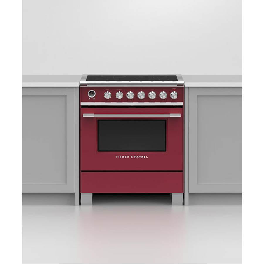 30'' Range, 4 Zones, Self-cleaning, Red