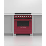 30'' Range, 4 Zones, Self-cleaning, Red