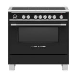 Fisher & Paykel - 36'' Range, 5 Zones with SmartZone, Self-cleaning, Black - Black