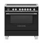 Fisher & Paykel - 36'' Range, 5 Zones with SmartZone, Self-cleaning, Black - Black
