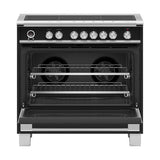 36'' Range, 5 Zones with SmartZone, Self-cleaning, Black
