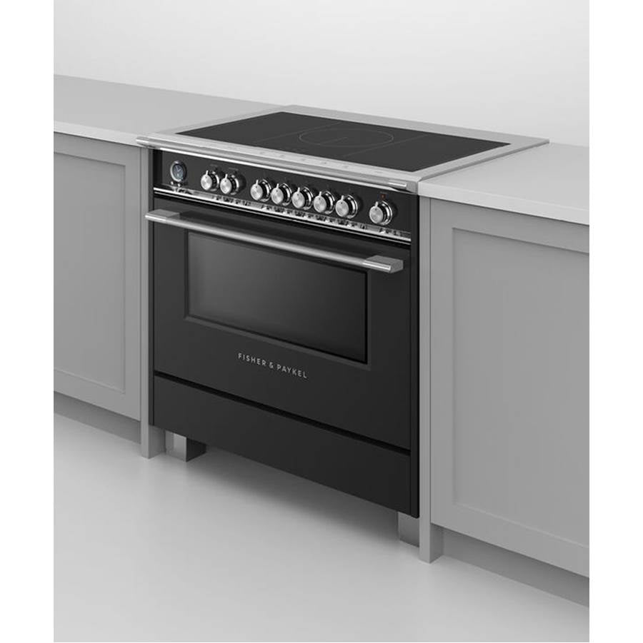 36'' Range, 5 Zones with SmartZone, Self-cleaning, Black