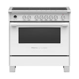 Fisher & Paykel - 36'' Range, 5 Zones with SmartZone, Self-cleaning, White - White
