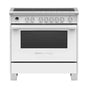 Fisher & Paykel - 36'' Range, 5 Zones with SmartZone, Self-cleaning, White - White