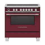 Fisher & Paykel - 36'' Range, 5 Zones with SmartZone, Self-cleaning, Red - Red