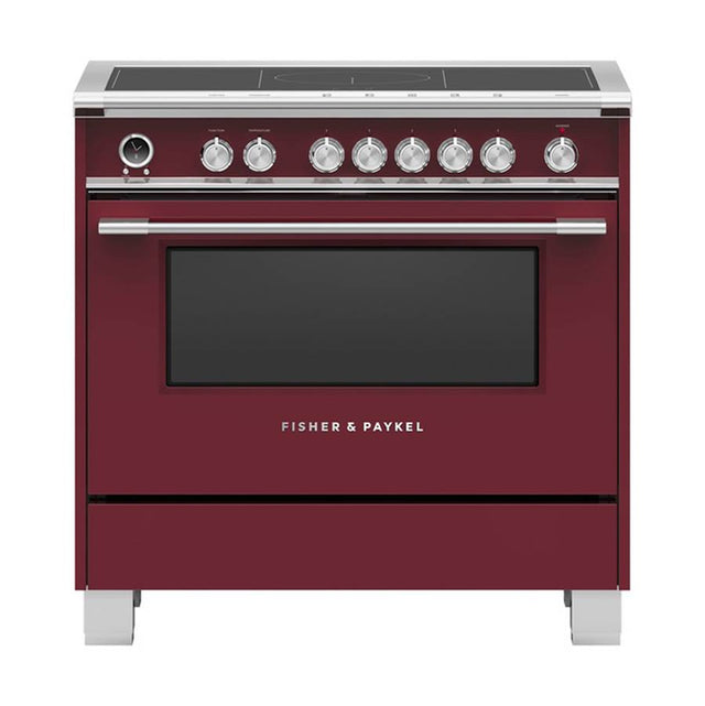 Fisher & Paykel - 36'' Range, 5 Zones with SmartZone, Self-cleaning, Red - Red