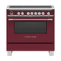 Fisher & Paykel - 36'' Range, 5 Zones with SmartZone, Self-cleaning, Red - Red