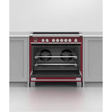 36'' Range, 5 Zones with SmartZone, Self-cleaning, Red