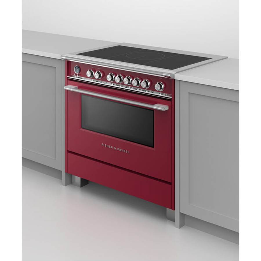 36'' Range, 5 Zones with SmartZone, Self-cleaning, Red