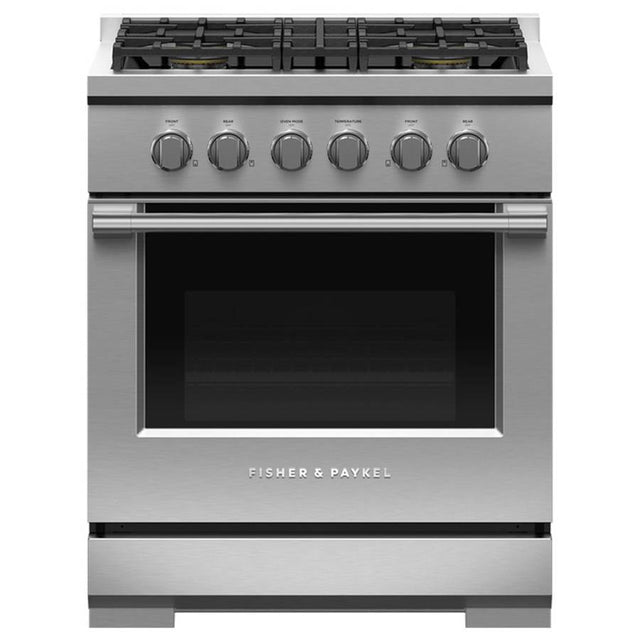 Fisher & Paykel - 30'' Range, 4 Burners, Natural Gas