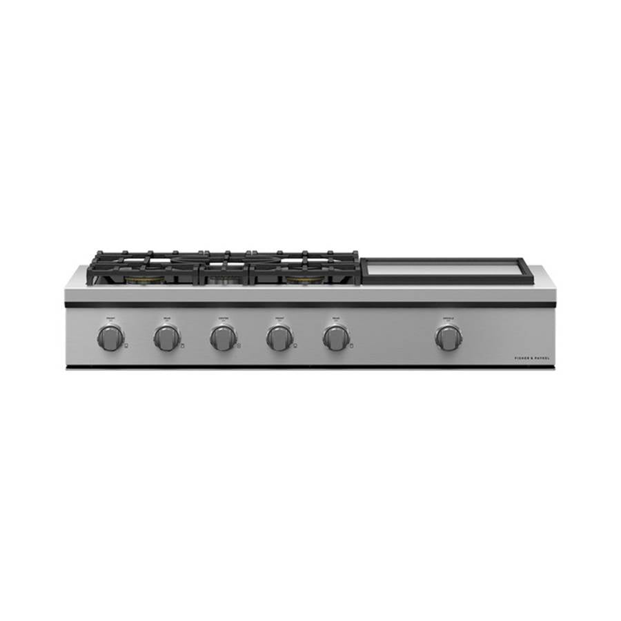 Fisher & Paykel - 48'' Rangetop, 5 Burners with Griddle, Natural Gas