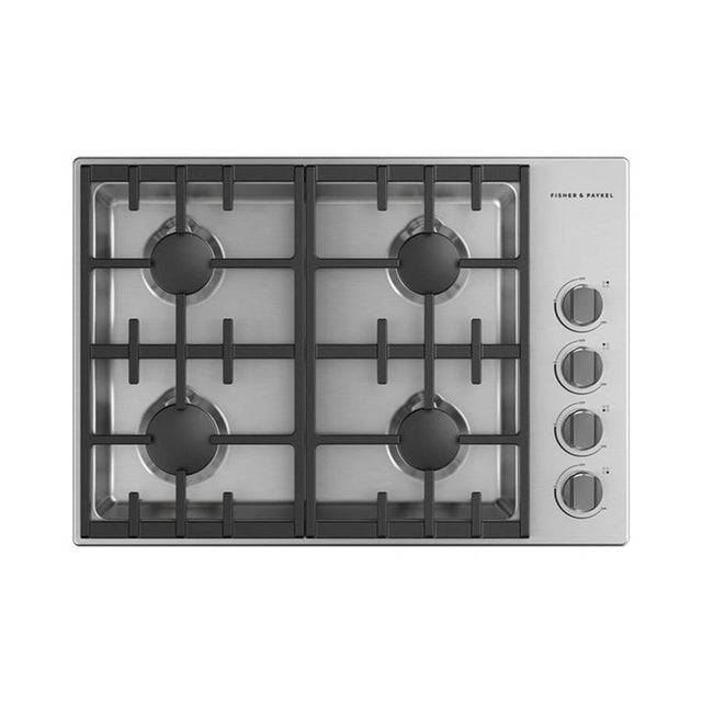 Fisher & Paykel - 30'' Drop-in Cooktop, 4 Burner, Natural Gas