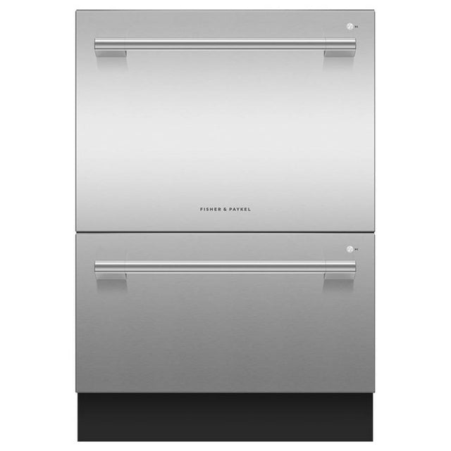 Fisher & Paykel - Stainless Steel, Tall, 8 Wash Cycles, 14 Place Settings, Stainless Steel Interior, Professional Round Flush Handle