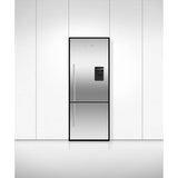 25'' Bottom Mount Refrigerator Freezer, Stainless Steel, 13.5 cu ft, Ice & External Water, Counter Depth, Right Hinge, Contemporary Square Handle
