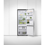 25'' Bottom Mount Refrigerator Freezer, Stainless Steel, 13.5 cu ft, Ice & External Water, Counter Depth, Right Hinge, Contemporary Square Handle