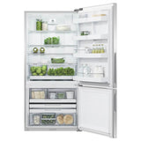 32'' Bottom Mount Refrigerator Freezer, Stainless Steel, 17.5 cu ft, Non Ice & Water, Counter Depth, Right Hinge, Recessed Handles