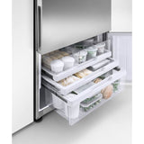 32'' Bottom Mount Refrigerator Freezer, Stainless Steel, 17.5 cu ft, Non Ice & Water, Counter Depth, Right Hinge, Recessed Handles