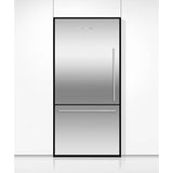 32'' Bottom Mount Refrigerator Freezer, Stainless Steel, 17.1 cu ft, Ice Only, Counter Depth, Right Hinge, Contemporary Square Handle