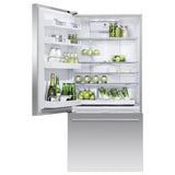 32'' Bottom Mount Refrigerator Freezer, Stainless Steel, 17.1 cu ft, Ice & External Water, Counter Depth, Left Hinge, Contemporary Square Handle