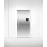 32'' Bottom Mount Refrigerator Freezer, Stainless Steel, 17.1 cu ft, Ice & External Water, Counter Depth, Right Hinge, Contemporary Square Handle