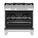 36'' Range, 5 Burners, White