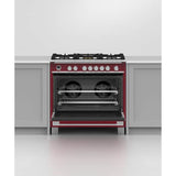 36'' Range, 5 Burners, Self-cleaning, Red