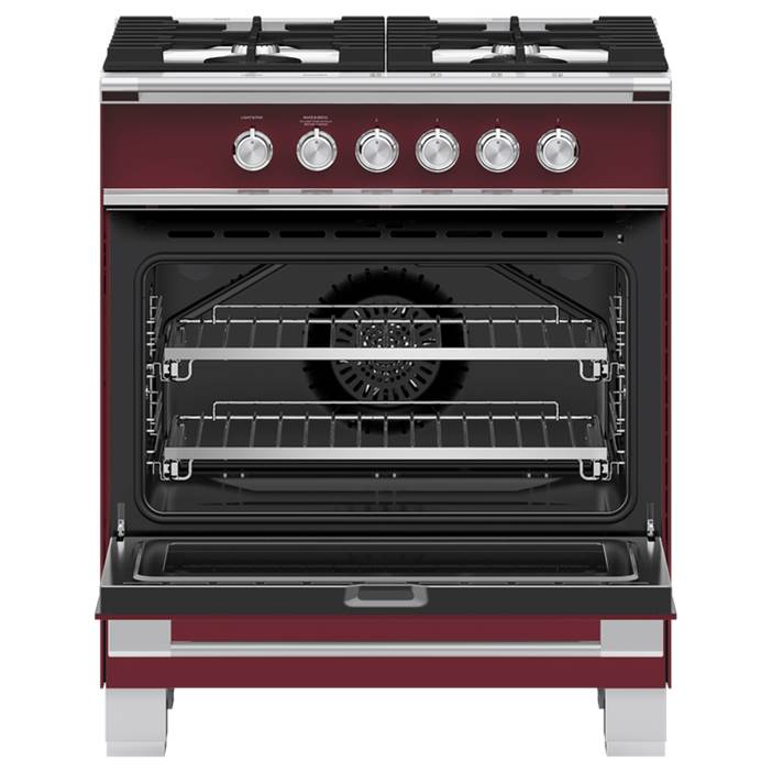 30'' Range, 4 Burners, Red