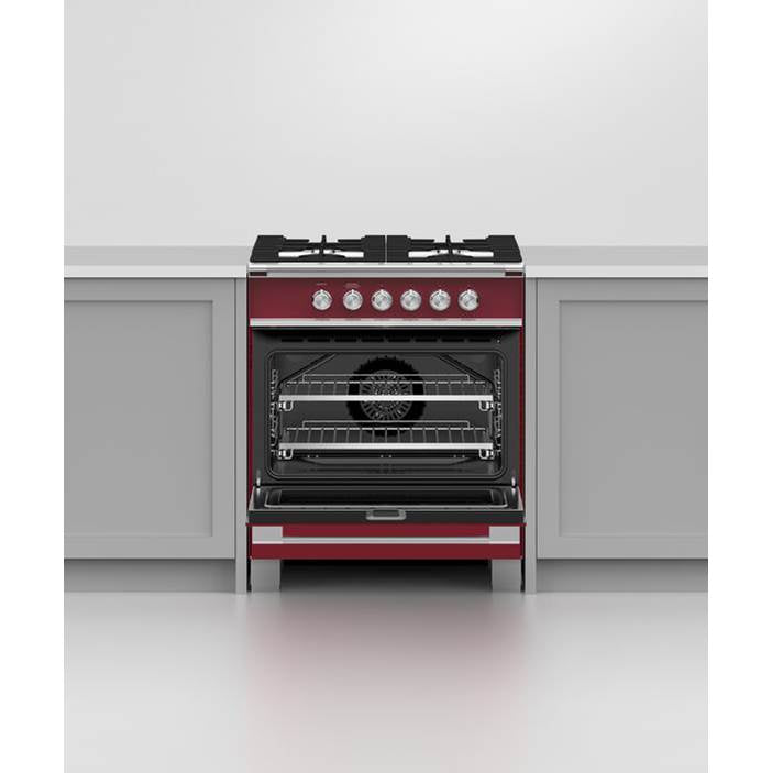 30'' Range, 4 Burners, Red