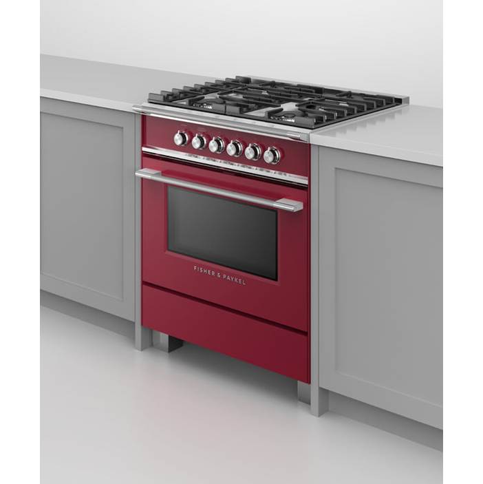 30'' Range, 4 Burners, Red