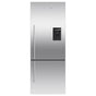 Fisher & Paykel - 25'' Bottom Mount Refrigerator Freezer, Stainless Steel, 13.5 cu ft, Ice & External Water, Counter Depth, Right Hinge, Contemporary Square Handle - Stainless Steel
