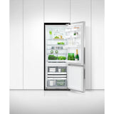 25'' Bottom Mount Refrigerator Freezer, Stainless Steel, 13.5 cu ft, Non Ice & Water, Counter Depth, Right Hinge, Recessed Handles