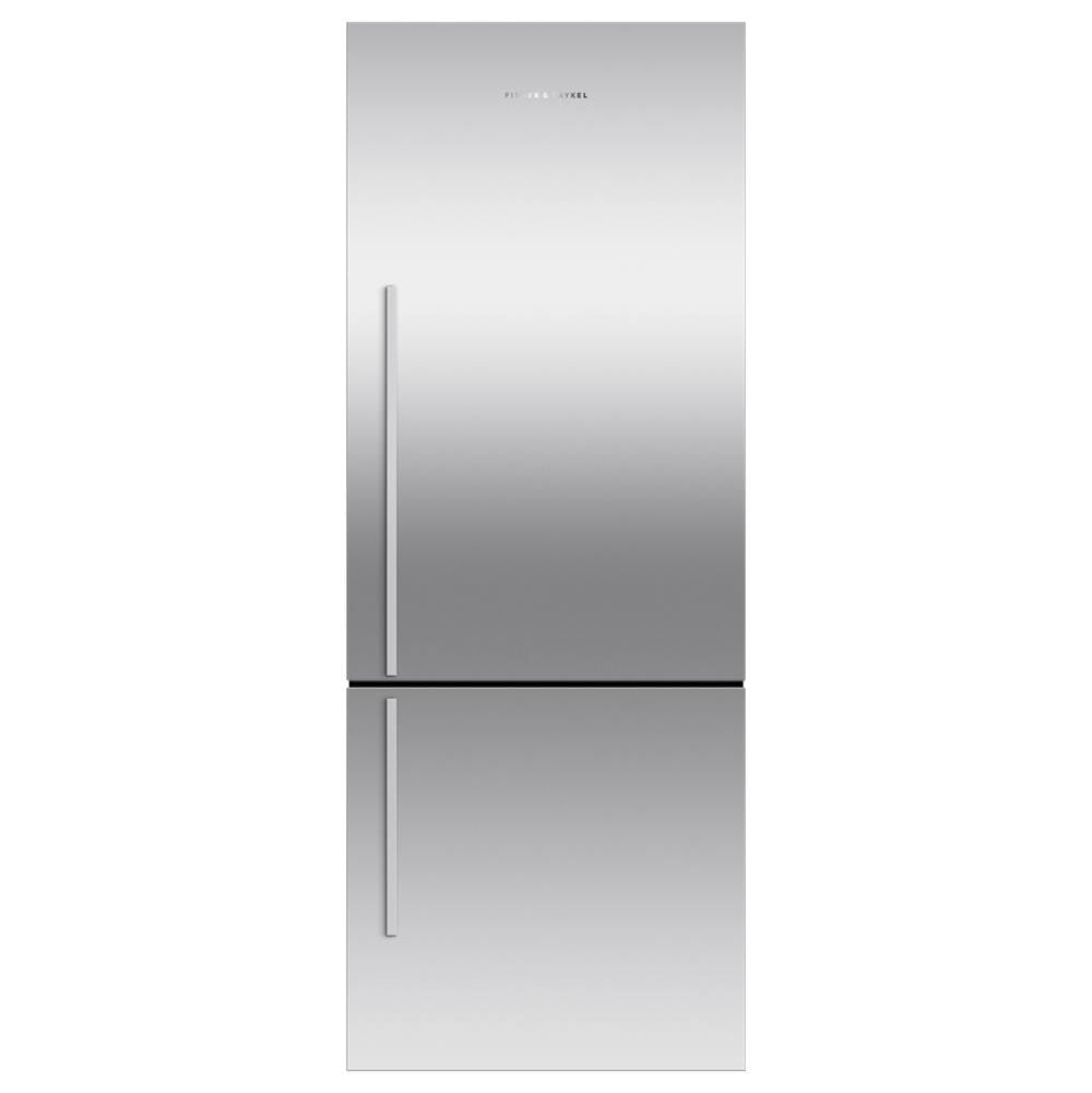 Fisher & Paykel - 25'' Bottom Mount Refrigerator Freezer, Stainless Steel, 13.5 cu ft, Ice Only, Counter Depth, Right Hinge, Contemporary Square Handle