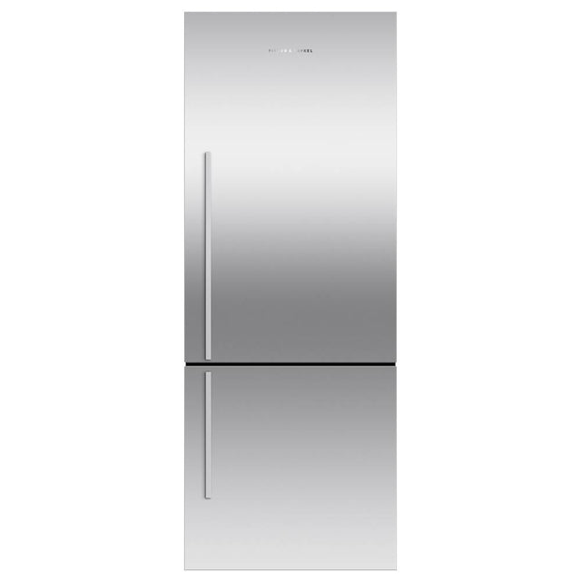 Fisher & Paykel - 25'' Bottom Mount Refrigerator Freezer, Stainless Steel, 13.5 cu ft, Ice Only, Counter Depth, Right Hinge, Contemporary Square Handle