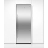 25'' Bottom Mount Refrigerator Freezer, Stainless Steel, 13.5 cu ft, Ice Only, Counter Depth, Right Hinge, Contemporary Square Handle