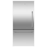 Fisher & Paykel - 32'' Bottom Mount Refrigerator Freezer, Stainless Steel, 17.1 cu ft, Ice Only, Counter Depth, Left Hinge, Professional Round Flush Handle