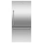 Fisher & Paykel - 32'' Bottom Mount Refrigerator Freezer, Stainless Steel, 17.1 cu ft, Ice Only, Counter Depth, Right Hinge, Professional Round Flush Handle