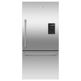 Fisher & Paykel - 32'' Bottom Mount Refrigerator Freezer, Stainless Steel, 17.1 cu ft, Ice & External Water, Counter Depth, Right Hinge, Professional Round Flush Handle