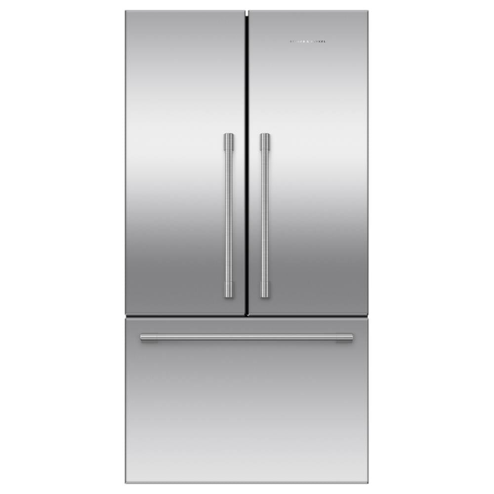 Fisher & Paykel - 36'' French Door Refrigerator Freezer, Stainless Steel, 20.1 cu ft, Ice Only, Counter Depth, Pro Round Flush Handle