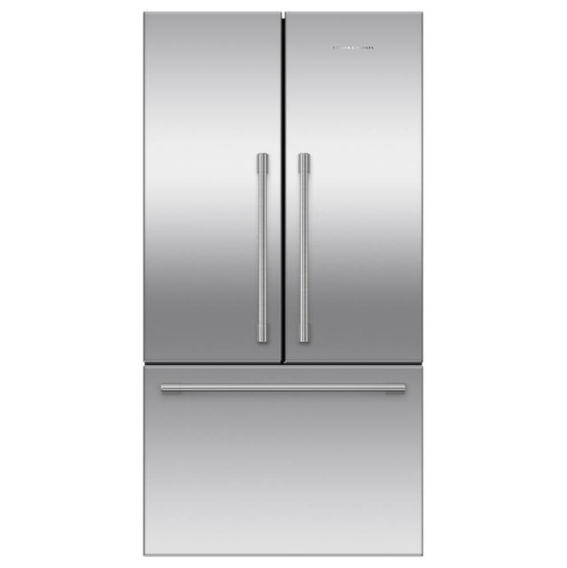 Fisher & Paykel - 36'' French Door Refrigerator Freezer, Stainless Steel, 20.1 cu ft, Ice Only, Counter Depth, Pro Round Flush Handle