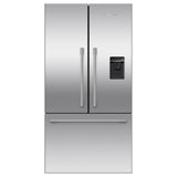 Fisher & Paykel - 36'' French Door Refrigerator Freezer, Stainless Steel, 20.1 cu ft, Ice & External Water, Counter Depth, Pro Round Flush Handle