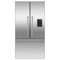 Fisher & Paykel - 36'' French Door Refrigerator Freezer, Stainless Steel, 20.1 cu ft, Ice & External Water, Counter Depth, Pro Round Flush Handle