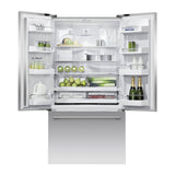 36'' French Door Refrigerator Freezer, Stainless Steel, 20.1 cu ft, Ice & External Water, Counter Depth, Pro Round Flush Handle
