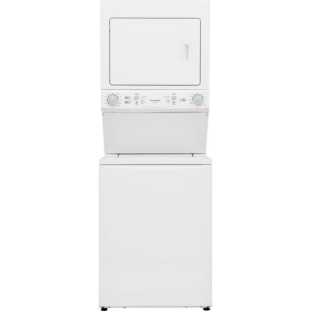 Frigidaire - Electric Long Vent Stacked Laundry Center - 3.9 Cu. Ft Washer and 5.5 Cu. Ft. Dryer