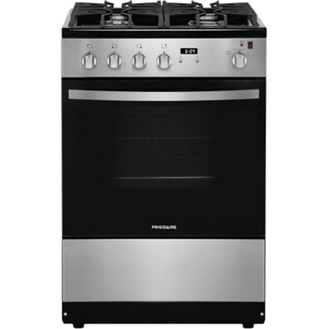 Frigidaire - 24'' Front Control Freestanding Gas Range - Stainless Steel