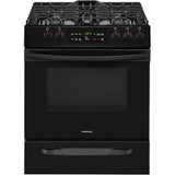 Frigidaire - 30'' Front Control Freestanding Gas Range - Black