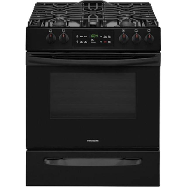 Frigidaire - 30'' Front Control Freestanding Gas Range - Black